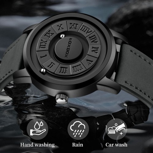 LIGE Orologio Uomo Quarzo Impermeabile Scorrimento Perline Magne Sport Orologio Da Polso Boxato - Foto 9 di 19