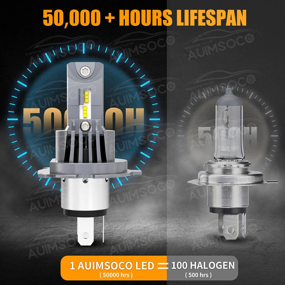 For Isuzu Rodeo 2000-2004 4x 9003+H3 6000K LED Headlight Hi/Lo + Fog Light Bulbs - Image 3 of 4