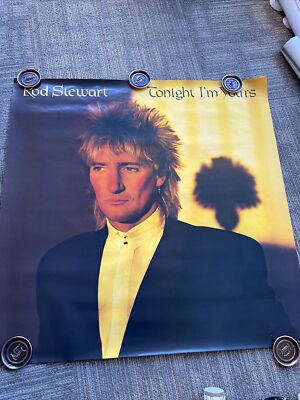 89 1981 ROD STEWART Tonight I'm Yours Record Promo Poster 36 X 36
