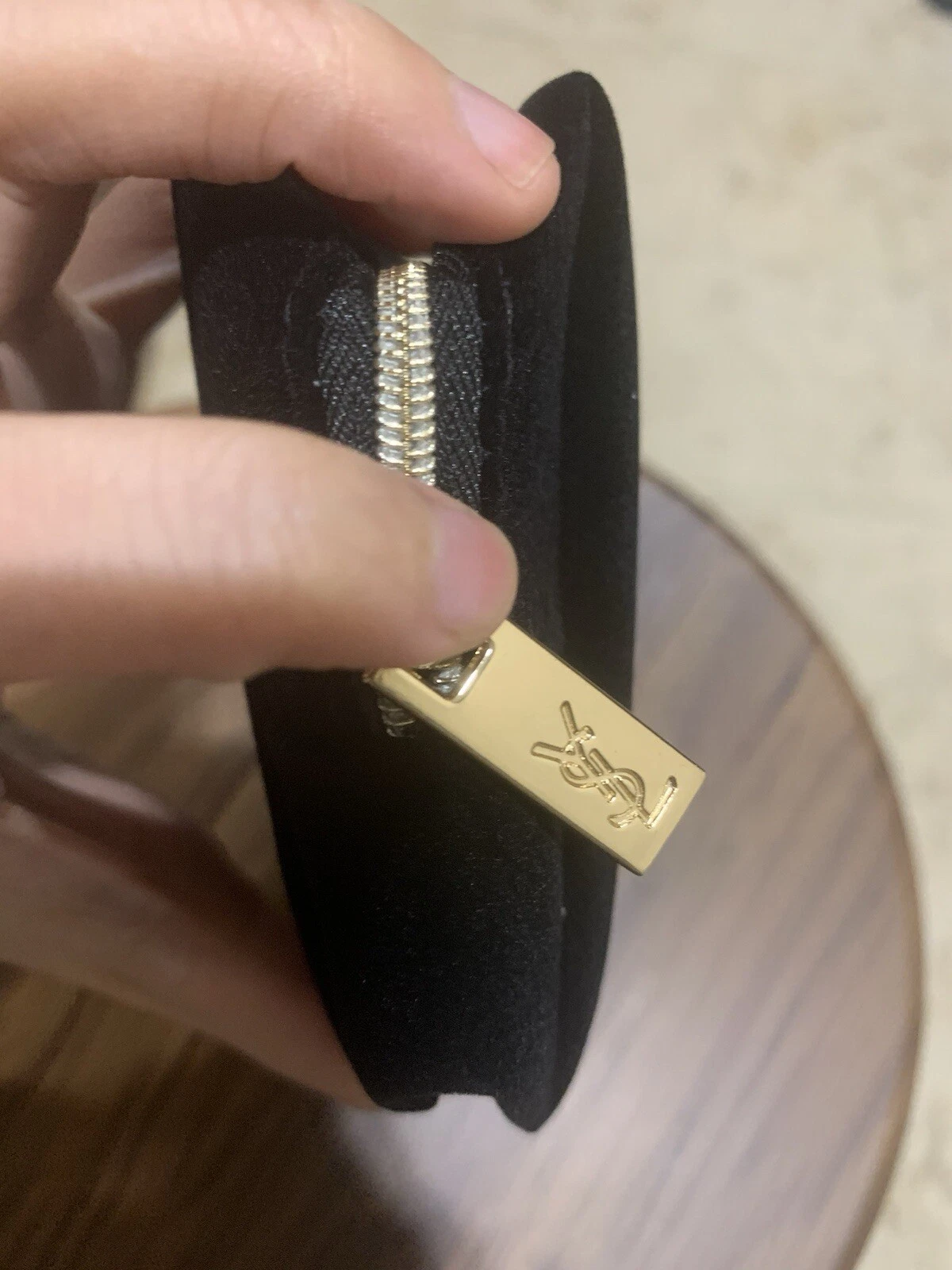 SAINT LAURENT Saint&Laurent SL Beaute borsa per trucco in velluto nero marsupio borsa per cosmetici