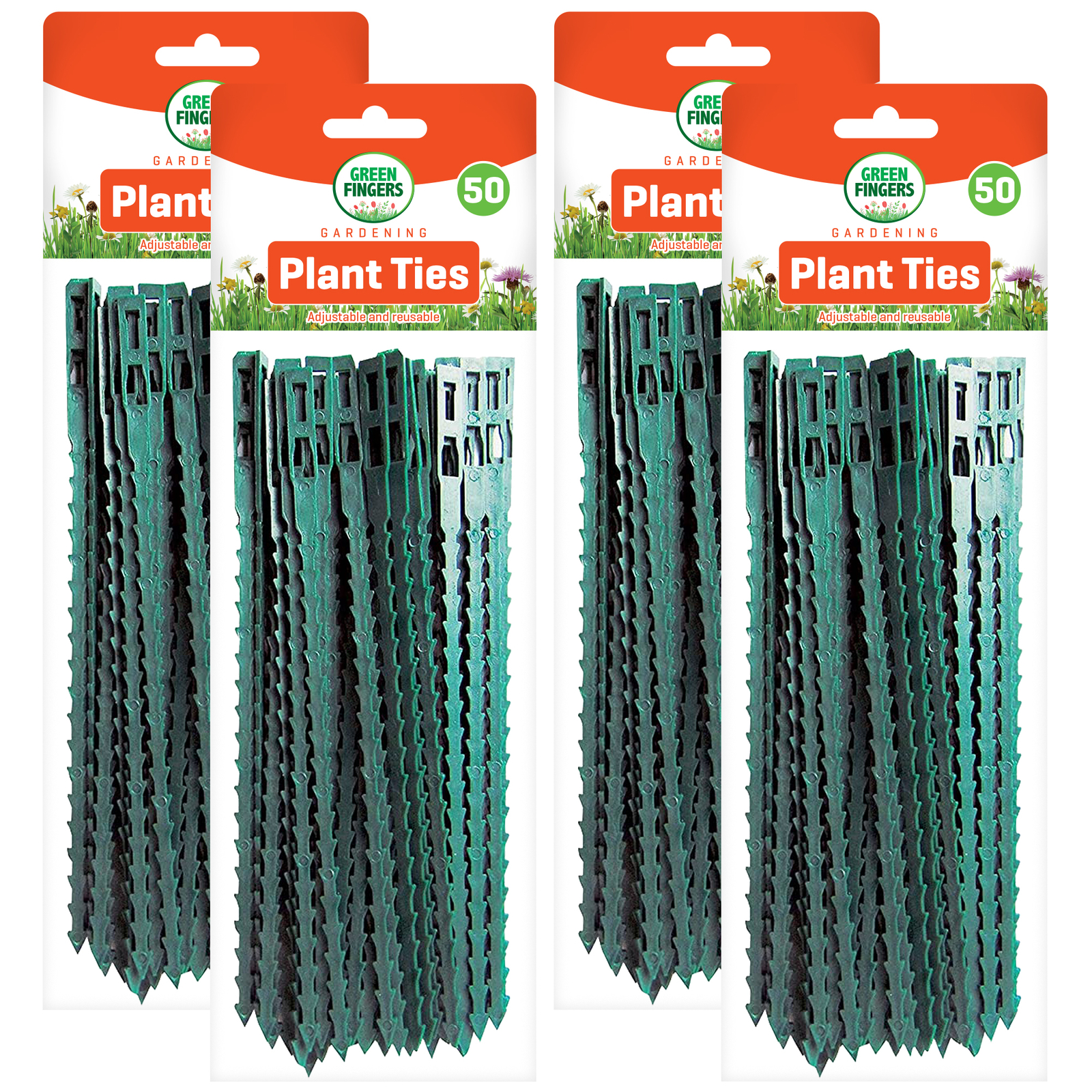 200 Green Garden Twist Ties Flexible Adjustable Plastic Plant Wire