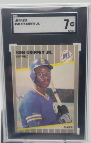 Ken Griffey Jr 1989 Fleer SGC 7 #548 Seattle Mariners Rookie RC HOF