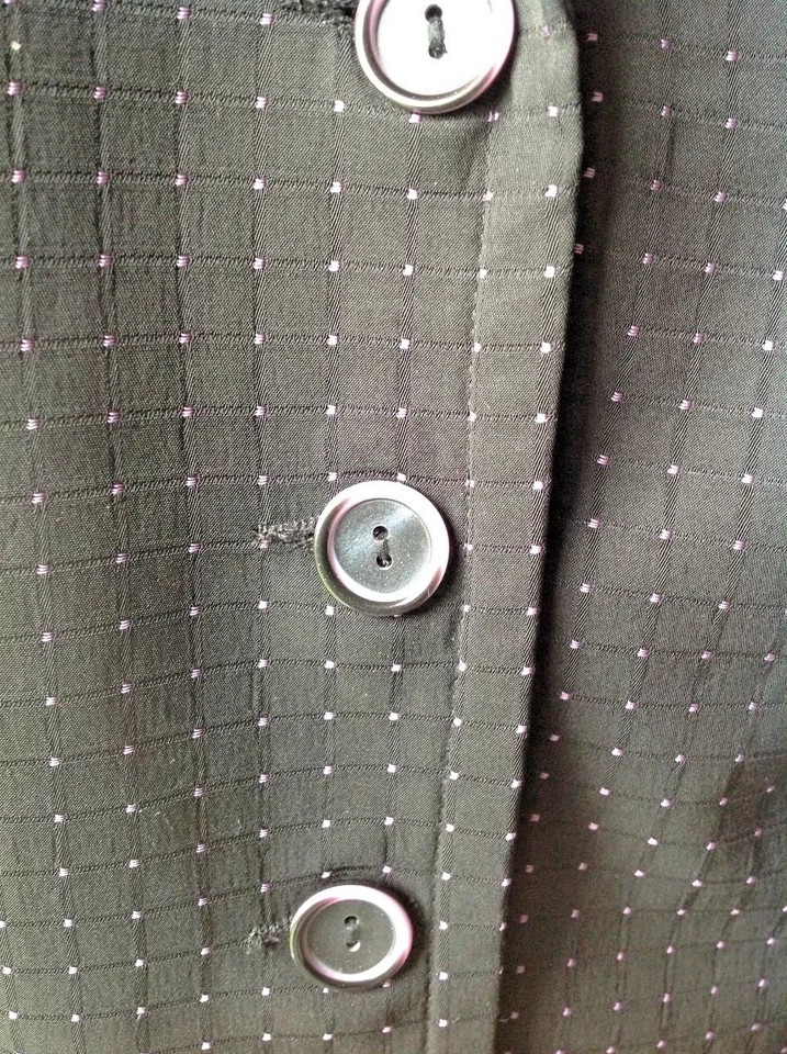 Traje Chaqueta Blazer Moda Bug Para Mujer Lunares Negro y Púrpura Talla Pequeña Foto 3 de 4