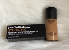 M.A.C STUDIO FIX FLUID Broad Spectrum Spf 15  C8 24HR Matte Foundation 1oz NIB
