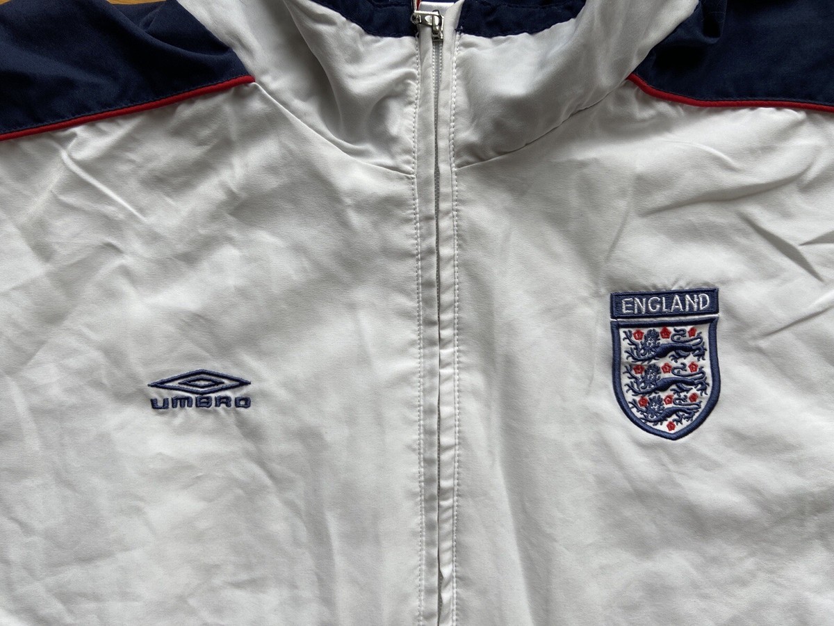 ENGLAND 2000s FOOTBALL SOCCER JACKET UMBRO sz M MEN WHITE | eBay
