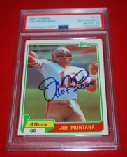JOE MONTANA 49ERS signed 1981 TOPPS RC Rookie Card PSA AUTHENTIC AUTO 10 HOF 00