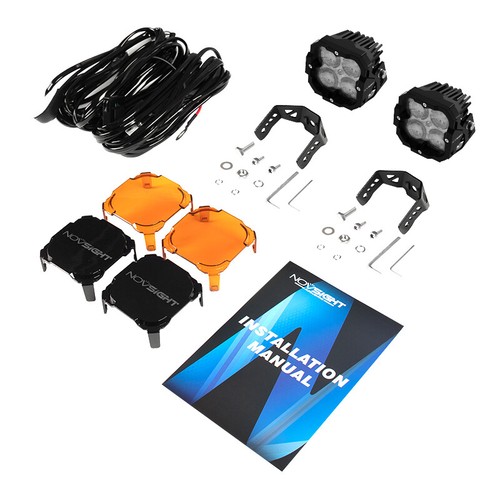 NOVSIGHT 3 inch LED Work Pods Lights Fog Beam Offroad For Driving Jeep Truck SUV - Picture 12 of 13