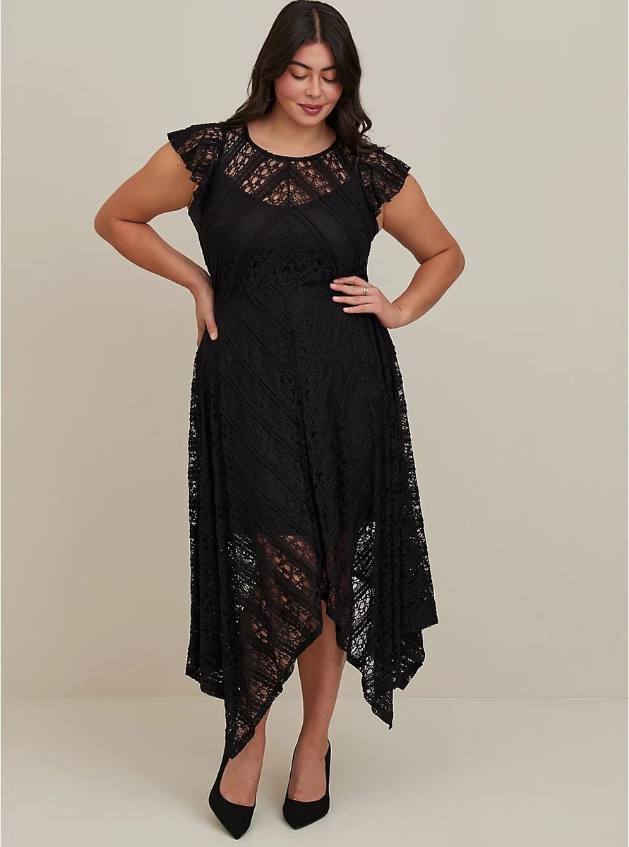 torrid black lace dress Plus Size - Midi Lace Dress