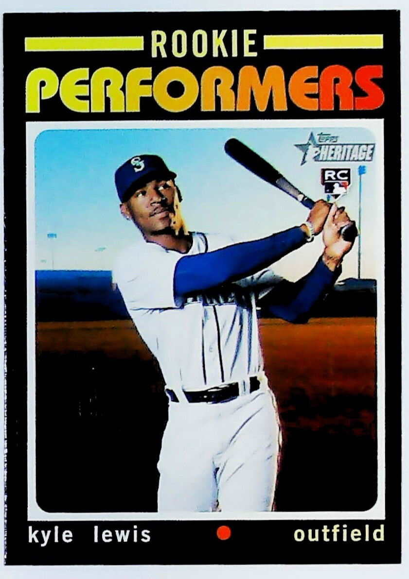 2020 TOPPS HERITAGE ROOKIE PERFORMERS RP-8 KYLE LEWIS SEATTLE MARINERS