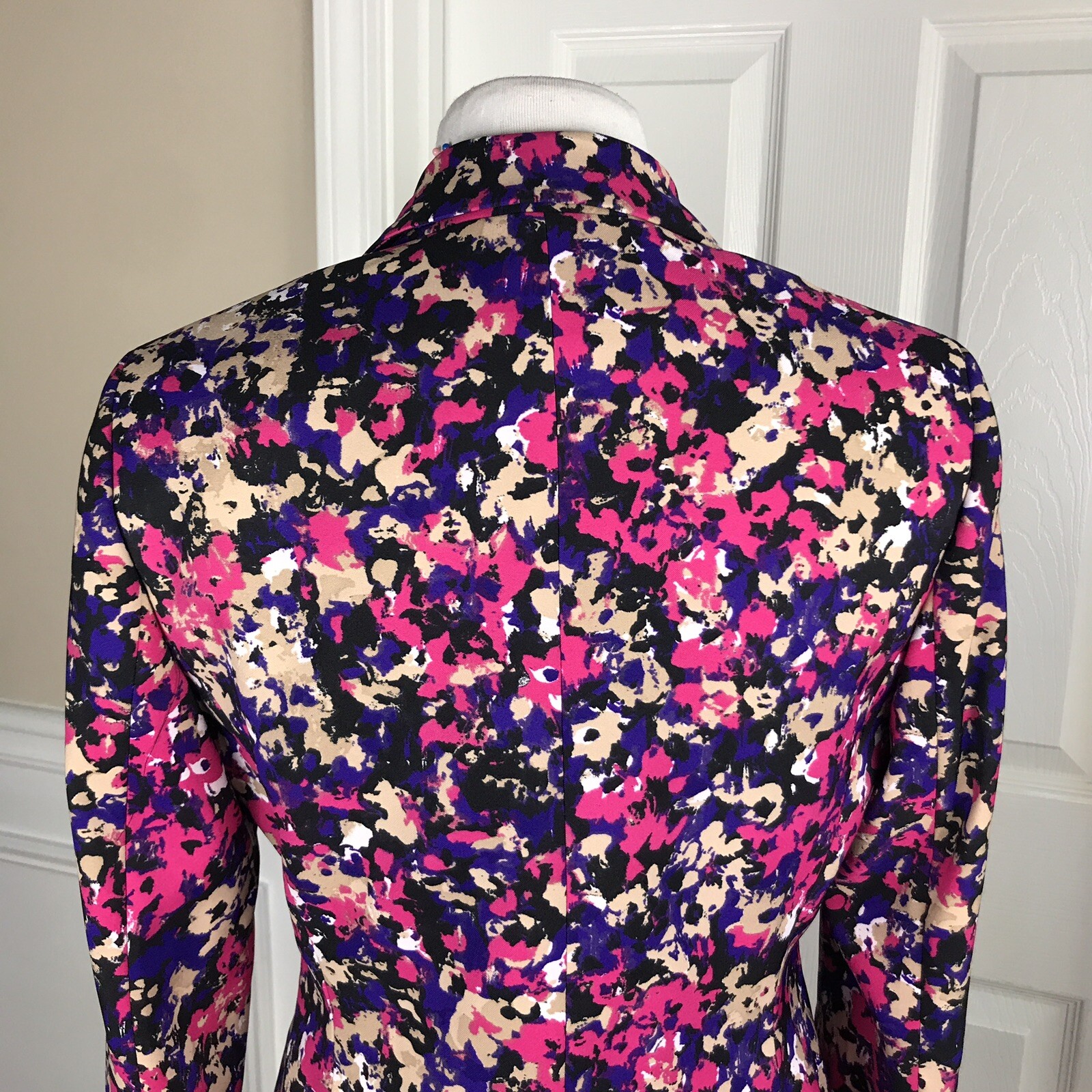 LE SUIT Single Breasted Collard Multicolored Poly… - image 4