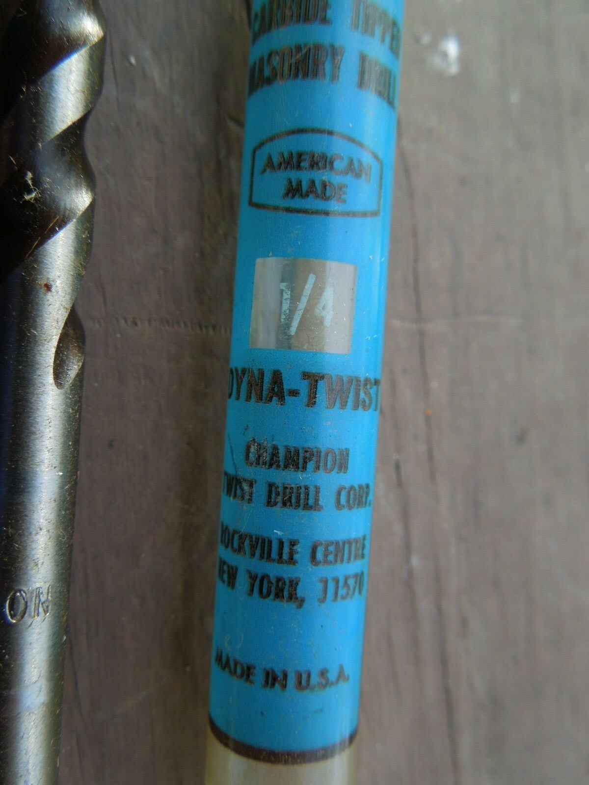 Champion Carbide Tip 1/4" X 4" Rotary Masonry Drill Bit Concrete USA 1/