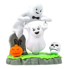 New Solar-Powered Halloween Swinging Ghost with Pumpkin ~ FREE SHIPPING