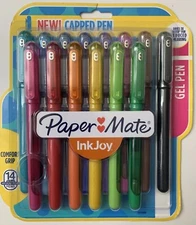Paper Mate InkJoy Gel Pens, Comfort Grip,0.7 mm, Assorted Colors, Pack of 14 NEW