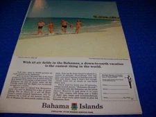 1967 BAHAMAS "WITH 45 AIRFIELDS" ..1-PAGE COLOR ORIGINAL SALES AD (350LL)