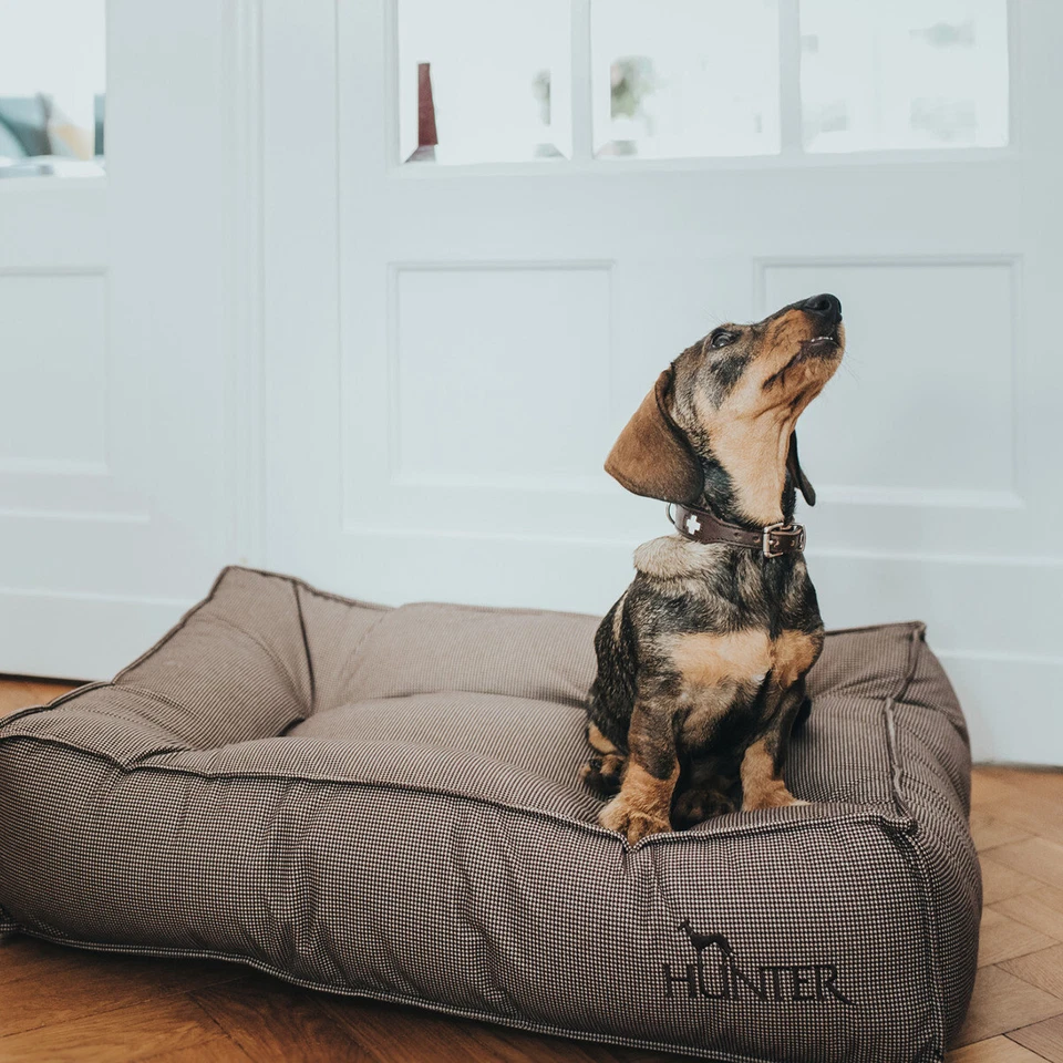 Cama Para Perros Hunter Lancaster Marrón Con Colchón Antideslizante - Imagen 3 de 4