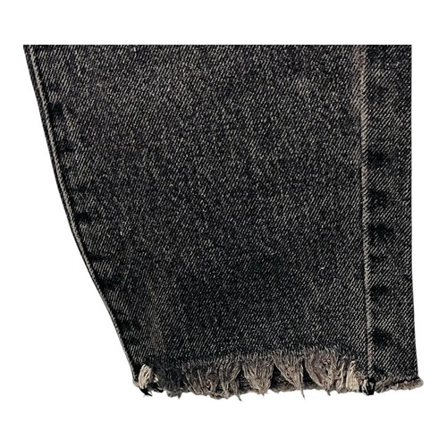 POL High Rise Distressed Jeans Frayed Hem Black Wash Gray Denim Women Size Small - Picture 8 of 16