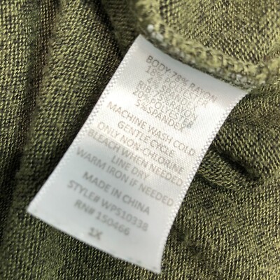 Market & Spruce Womens Sz 1X Brushed Knit Two Pocket Long Cardigan