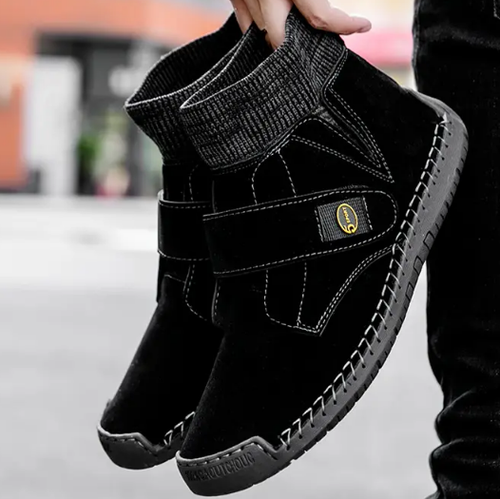 Men Suede Shoes Ankle Boots Mid Top 