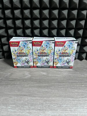 Pokemon TCG Scarlet & Violet Prismatic Evolutions Booster Bundle X 3 - Sealed