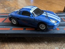 Micro Scalextric Hornby 12 V Slot Car Porsche Boxster 986 Blue / Silver
