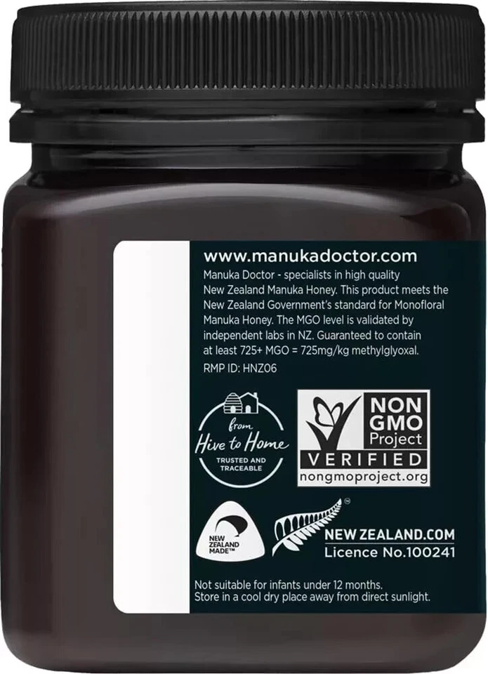 - MGO 725+ Manuka Honey Monofloral 100% Pure New Zealand Honey 250g 10/2026 - Image 3 of 4