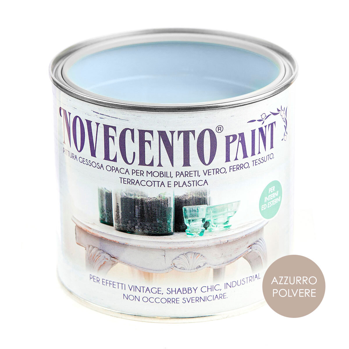 Novecento Paint Tinta Pastello 500ml Azzurro Polvere