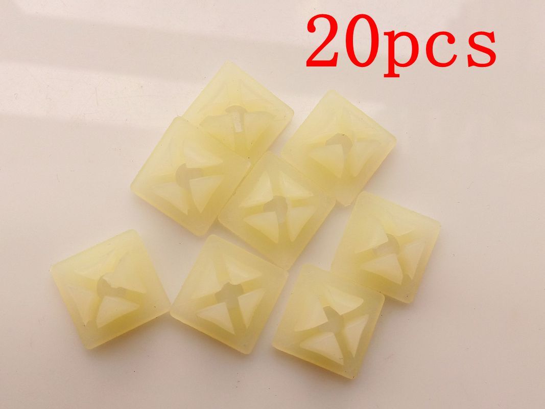 20 Bumper License Plate Nut Bracket Clip 1/4" (14) Screw Grommet A