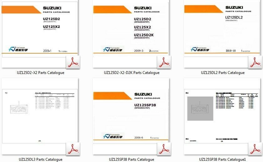 SUZUKI UZ125 (Address V125) SERVICE, Owner's & Parts Manual CD | eBay