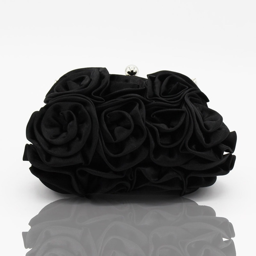 Damara Damen Clutch Mit Blumen-Falten - Elegante Abendtasche Für Besondere Anlässe