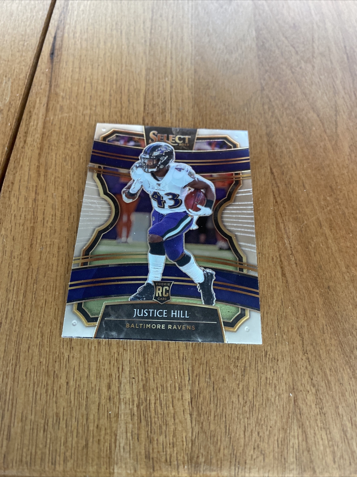 2019 Panini Select #28 Justice Hill - Baltimore Ravens ROOKIE