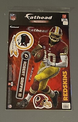FATHEAD Teammates Robert Griffin III 8''x18'' Redskins commanders QB New old stock