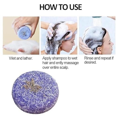 2Pcs Humby Shampoo Bar for Gray Hair Humby Purple Rain Shampoo Bar Grey New - Picture 7 of 7
