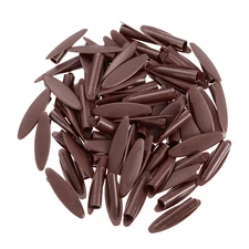 40Pcs 9mm Plastic Pocket Hole Plugs Slant Hole Caps for Wood Working, Dark Brown