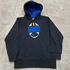 Nike Football Youth Hoodie Medium 10–12 Embroidered Logo Pullover