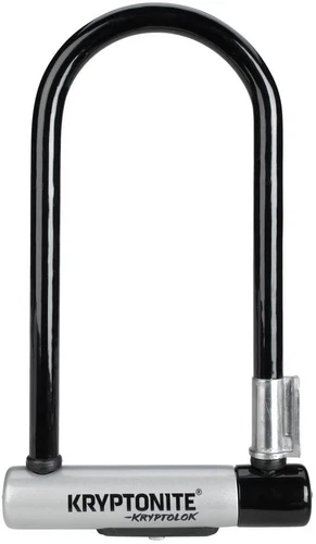 Kryptonite KryptoLok U-Lock 4 x 9" negra con soporte parachoques antirrasque-