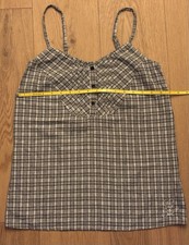 Vintage Y2K Rip Curl Plaid Babydoll Camisole Top. Size UK10. Excellent Condition