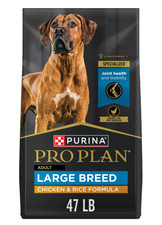 Purina Pro Plan Adult Large Breed High Protein Chicken Rice Dry Dog Food, 47lb