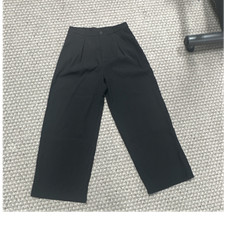 CIDER Womens Black Pleated Dress Pants Solid Zip Button Closure Size M