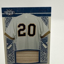 2025 Leaf Lumber Jeromy Burnitz Game Used Bat Patch Silver /20