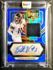 2023 Select Parker Washington RPA #/75 Blue Prizm Rookie Auto MINT🔥