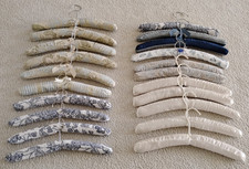 Lot of 20 Satin Padded Hangers for Delicate Clothes Various Colors 