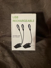 USB Rechargeable LED Book Light – Flexible Clip-On Reading Lamp for Bed & Travel