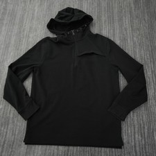 Banana Republic Hoodie Men Black Pullover Sweatshirt Pocket Moisture Wicking M