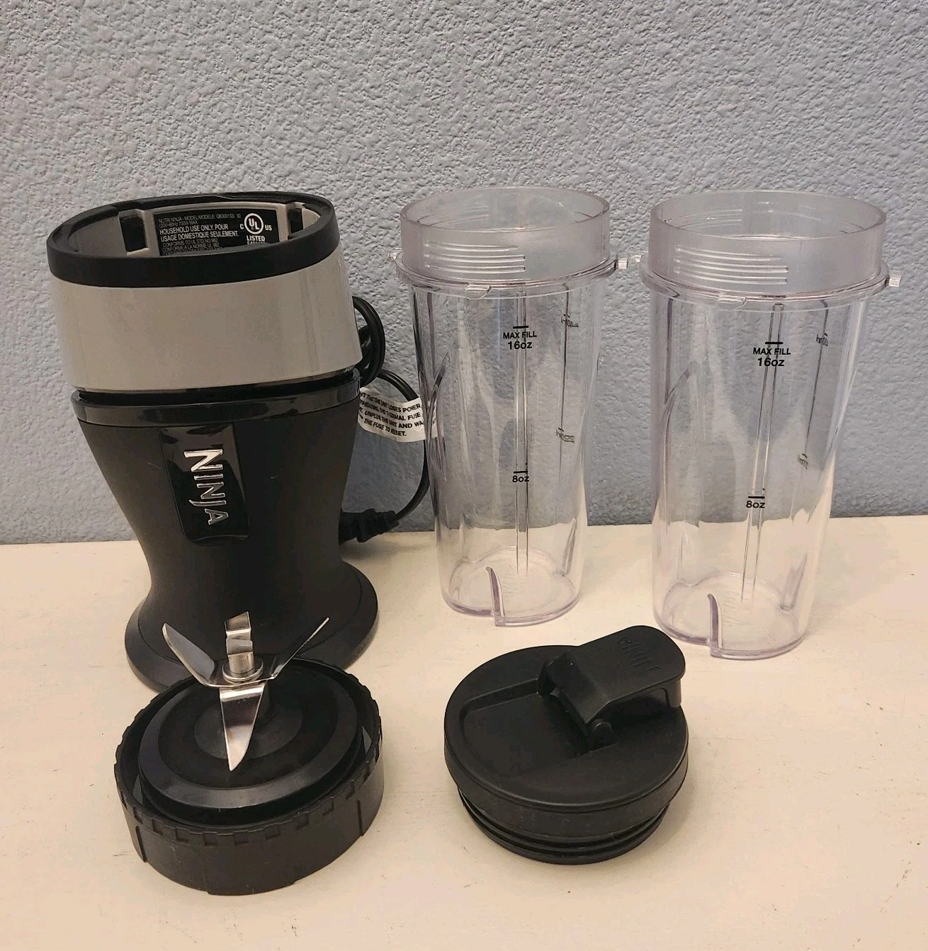 Ninja Fit QB3001SS Compact Personal Blender, Pulse Technology 2-16oz Cups Tested