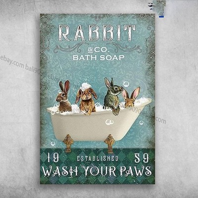 Rabbits In Bath Soap - Rabbit And CO. Bath Soap, 19 Established 56, Wash Your...
