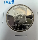 1969 40% Silver Gem BU Proof Kennedy Half Dollar