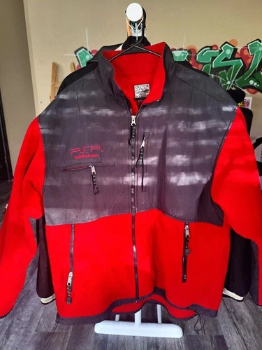 SONY PSP GAME CRAZY PROMO Outer Boundary Men's XL Red/Black Colorblock Full Zip  - product listing photo