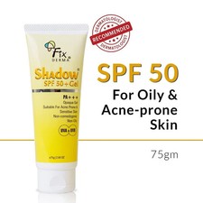 Fixderma Shadow Sunscreen SPF 50+ Gel PA+++ Protection, 75g For Oily Skin