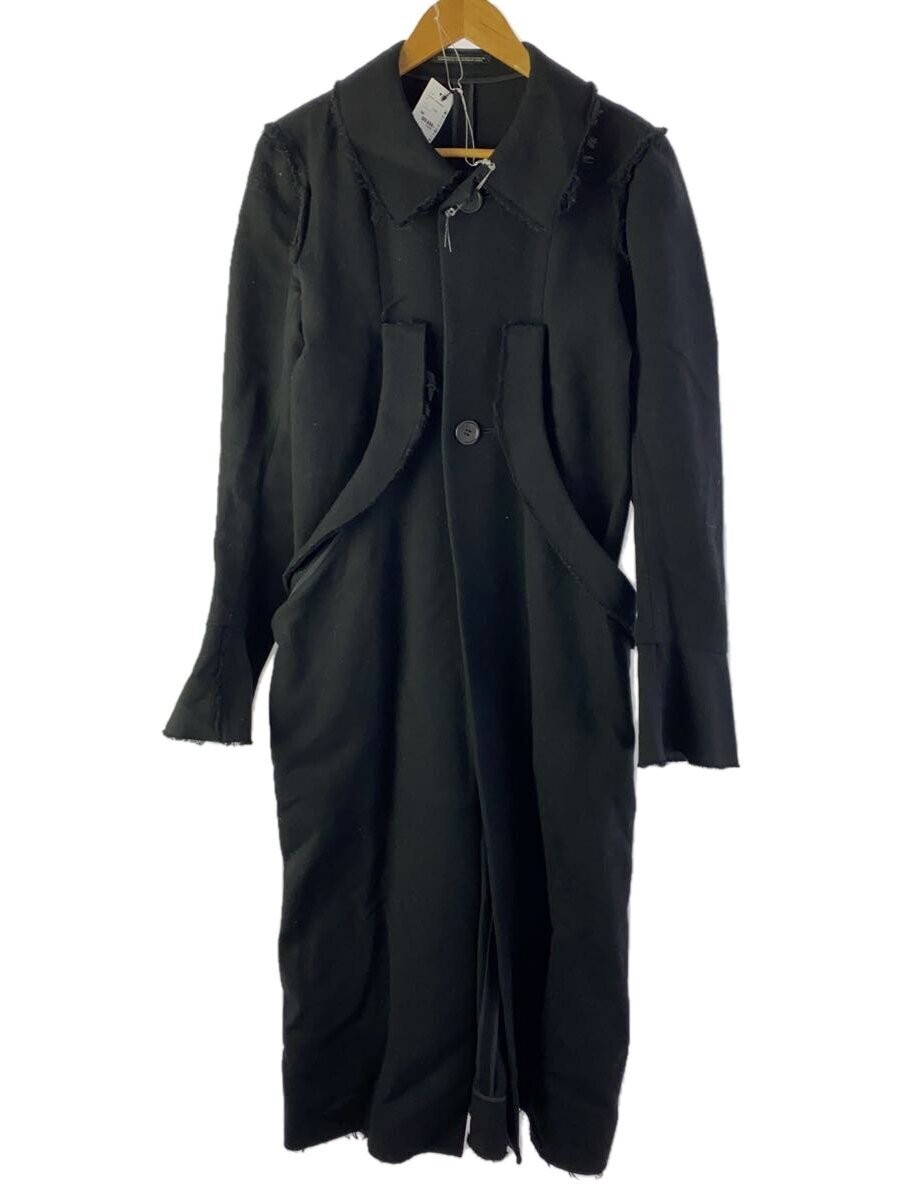 Yohji Yamamoto Cashmere Blend Wool Coat/Coat/1/Wool/Black/Fc-C06-110// 3057