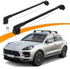 2tlg Für Porsche Macan 2014 bis 2025 95B Alu Abschließbare Dachträger Grundtäger